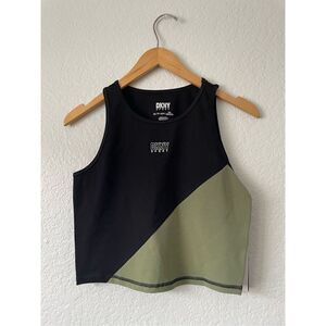 NWT DKNY Women's Cropped Colorblock Logo Tank Size XS